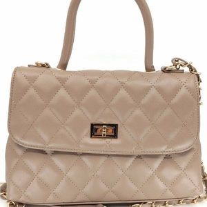 New Quilted Handbag by BC Handbags in Beige